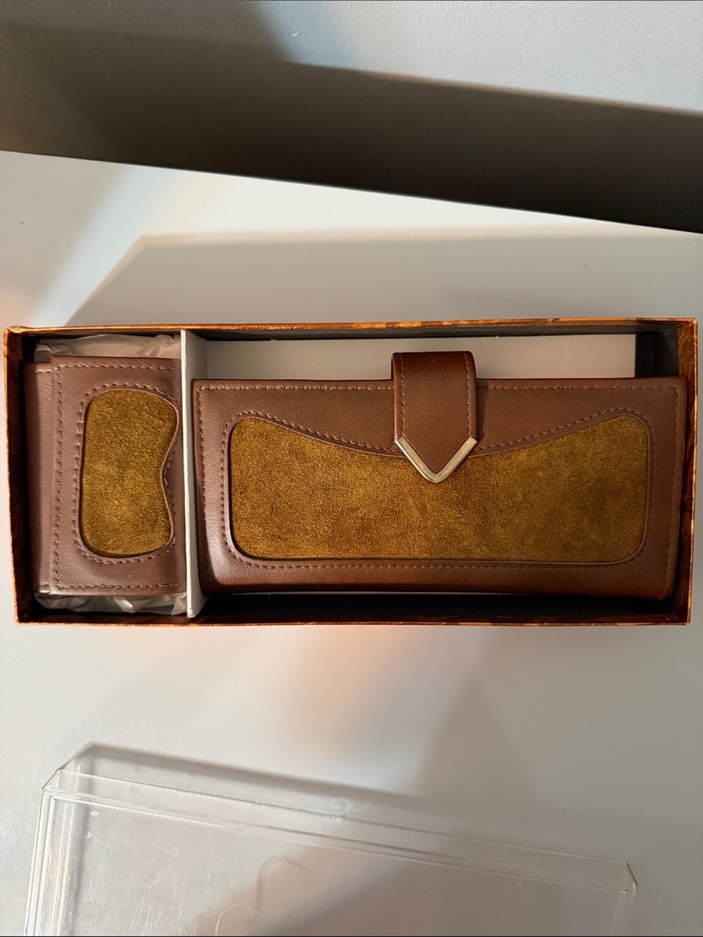 Winston Wallet Set -Brown Leather/Suede